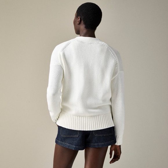 NWT!! J. CREW Heritage Cotton Relaxed Cardigan Sweater Cotton Pockets Small - Picture 8 of 14